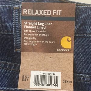Carhartt Flannel Lined Jeans 38x30